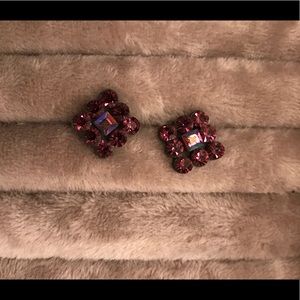 ✨ Purple crystal earrings ✨